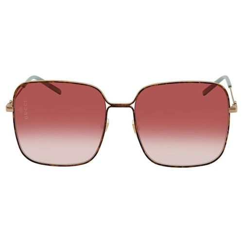 Kính Mát Gucci Red Gradient Square Ladies Sunglasses GG0443S 003 60-2
